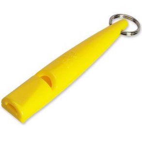 Acme gul hundefljte uden kugle + gratis snor